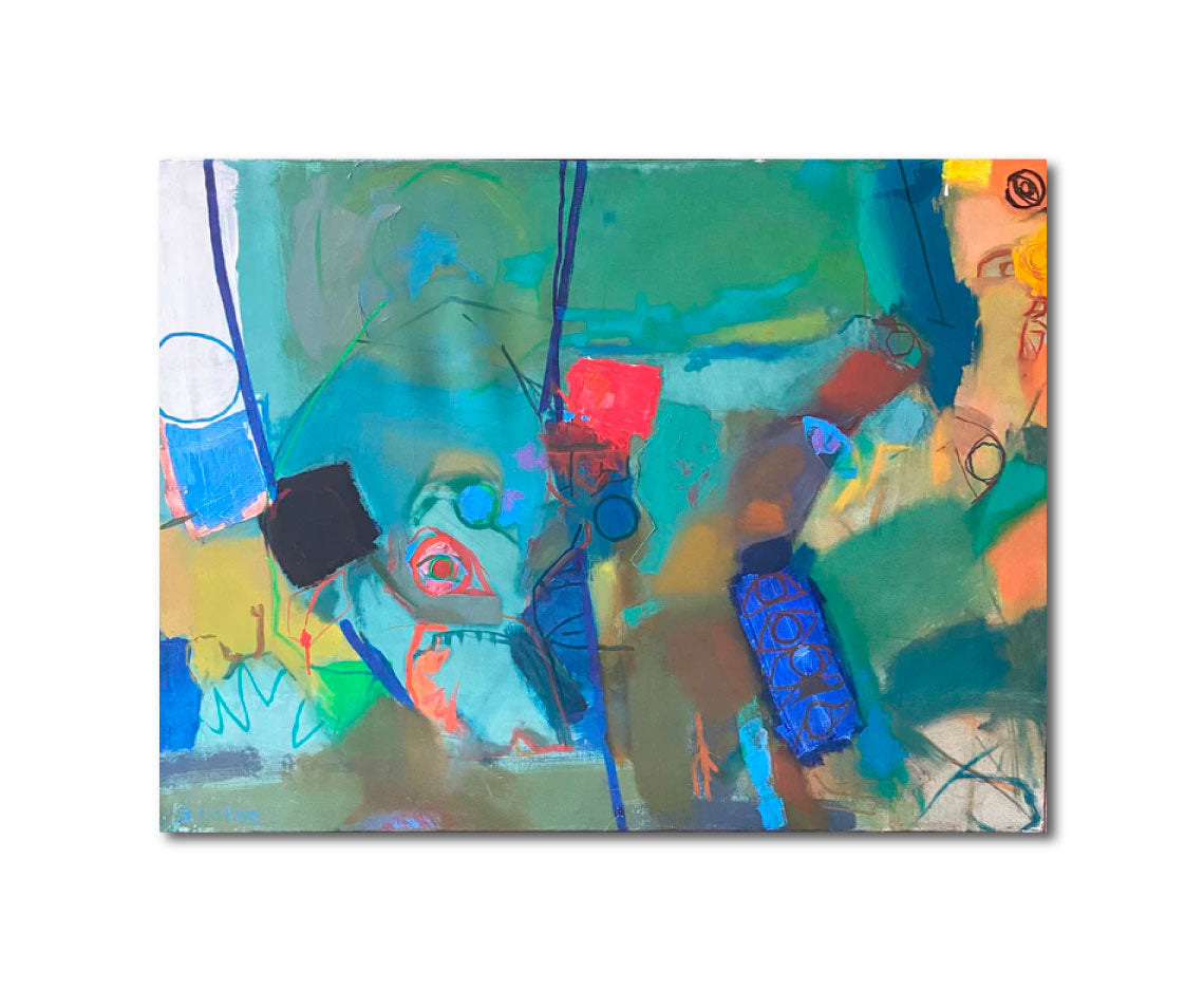 'ON THE WAY TO HAPPINESS' - Oil on Canvas Janis Titans