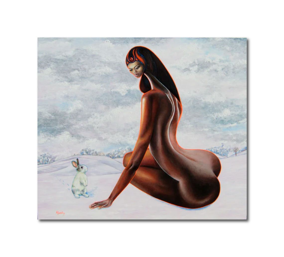 'LE DÉLUGE AU VIOLON.' - Acrylic painting on komacel Aldéhy