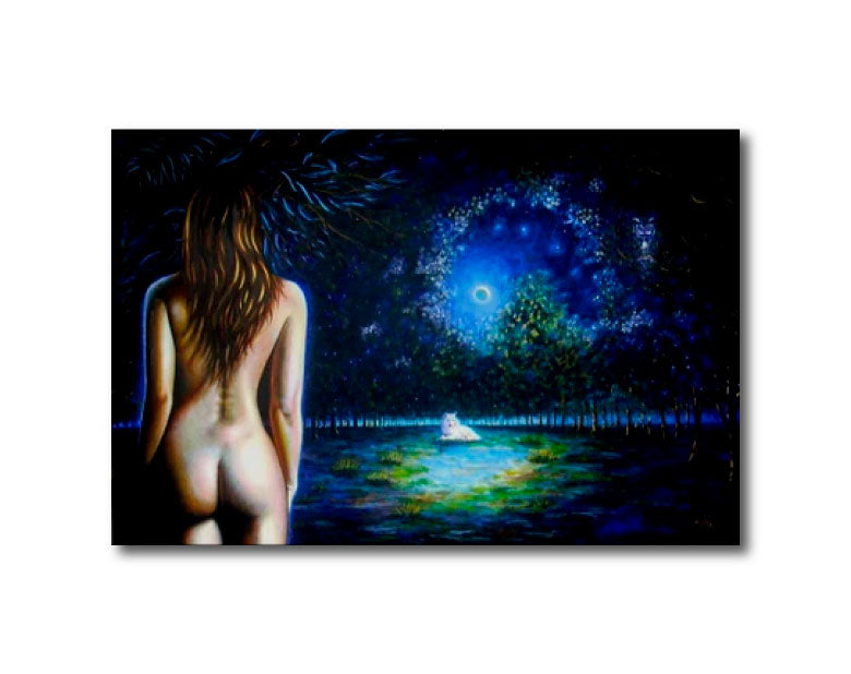 'LES YEUX DE LA NUIT' - Acrylic on Wood Aldéhy