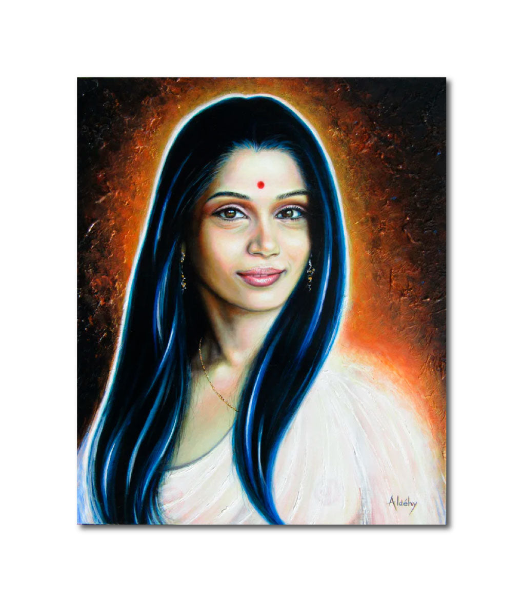'L'ANGE DU GANGE' - Acrylic on Wood Aldéhy