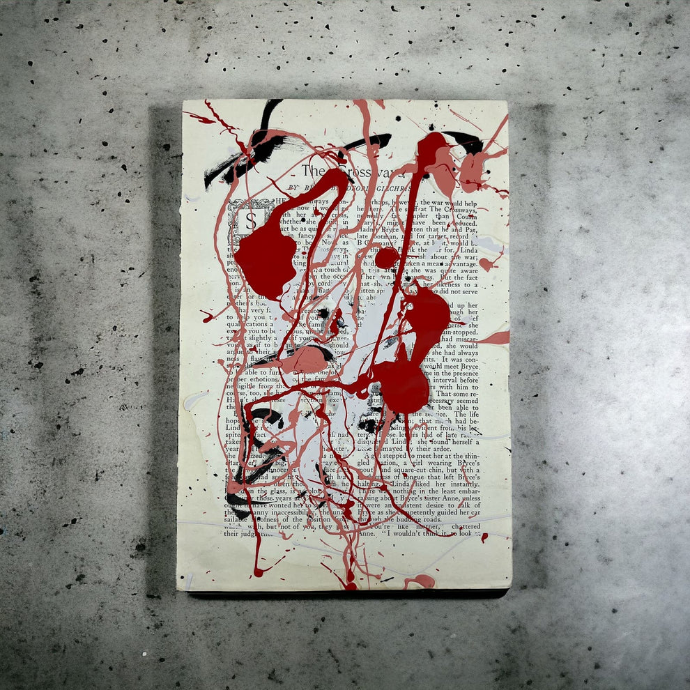 Abstract Mixed Media Painting 'LOVE STORIES SIGNED #2' - Mixed Media Abstract Art Painting Sam Lewis