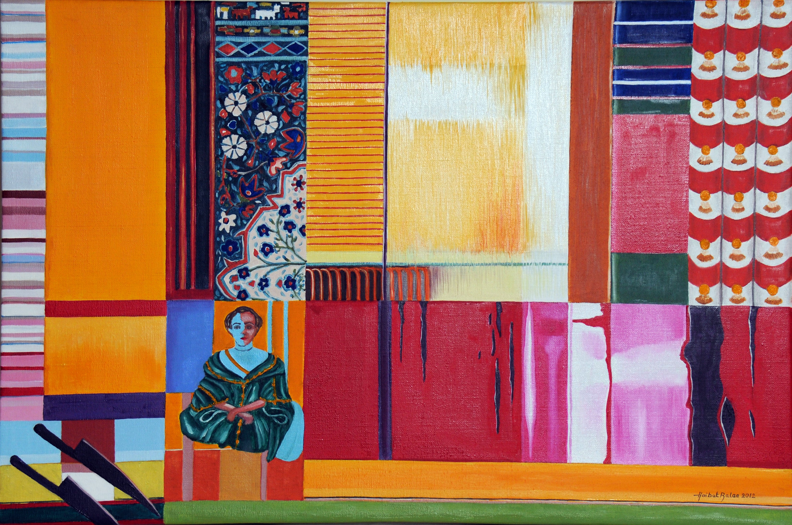Abstract Semi Abstract 'MEMORIES' - Oil on Canvas Haibat El Balaa