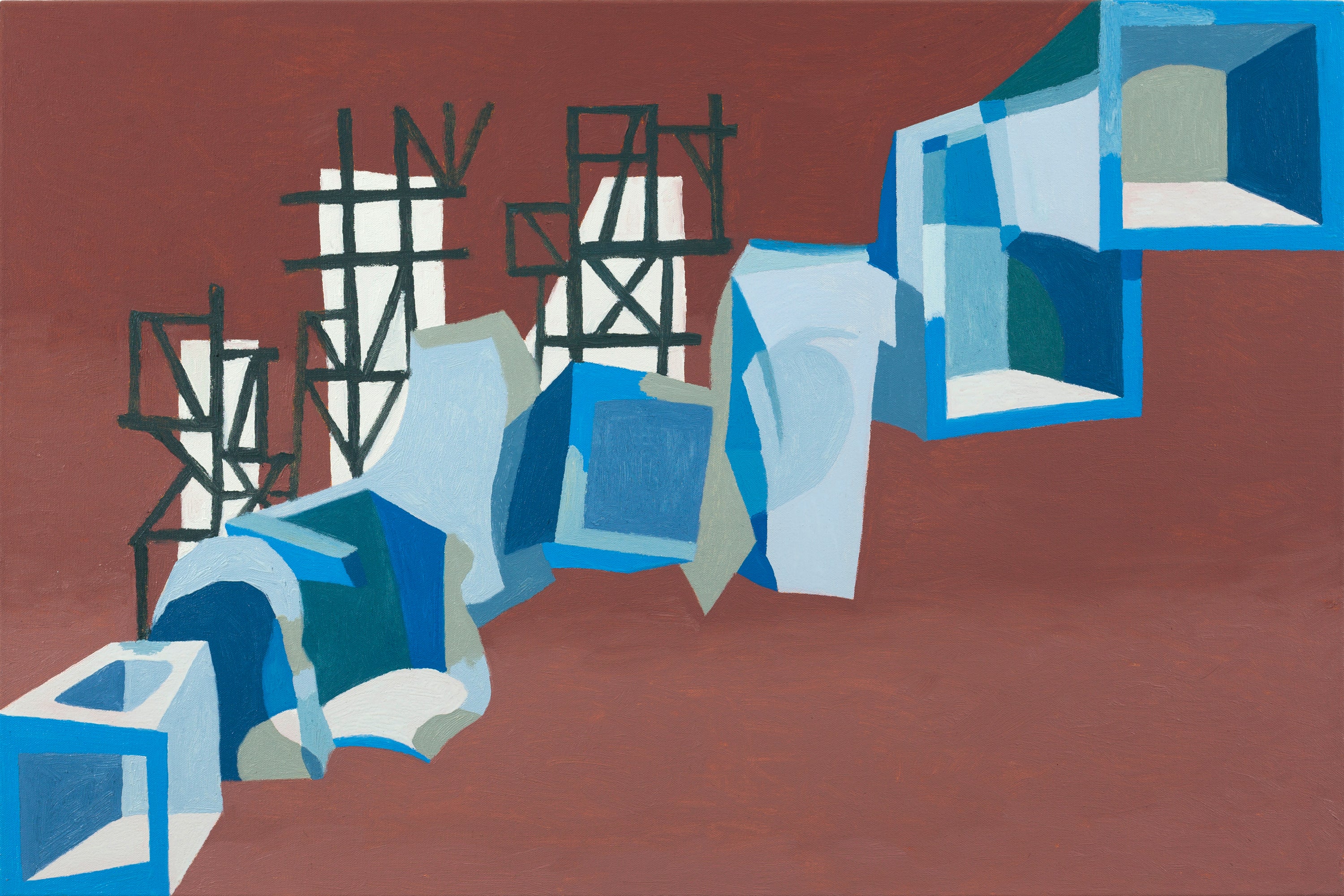 Abstract Contemporary Geometric 'BIG COLOR 11' - Oil on Canvas Miika Nyyssonen