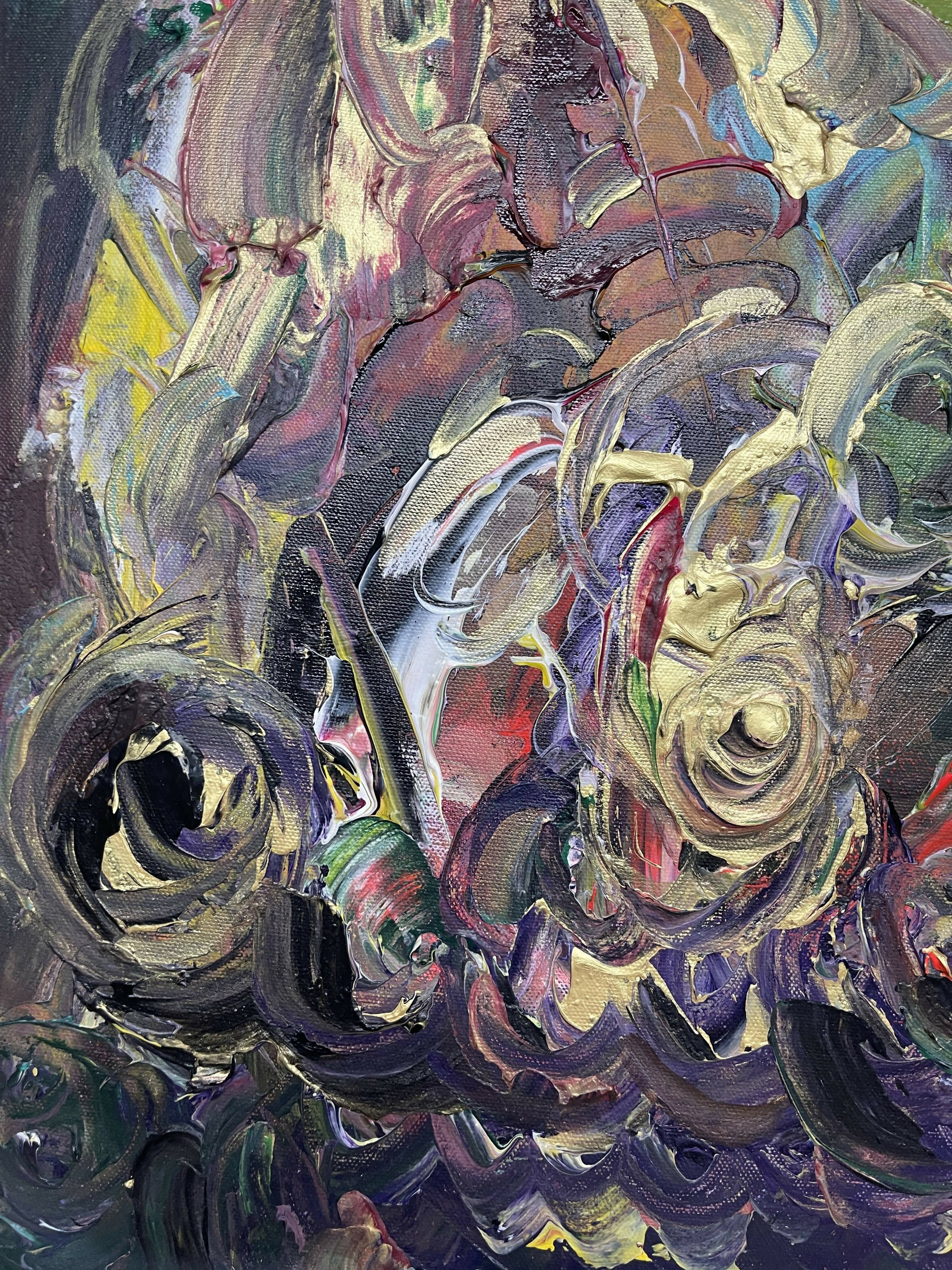 Abstract Acrylic Art Contemporary Expressionist Painting Visionary Continuum Series IX TEJINDER KANDA