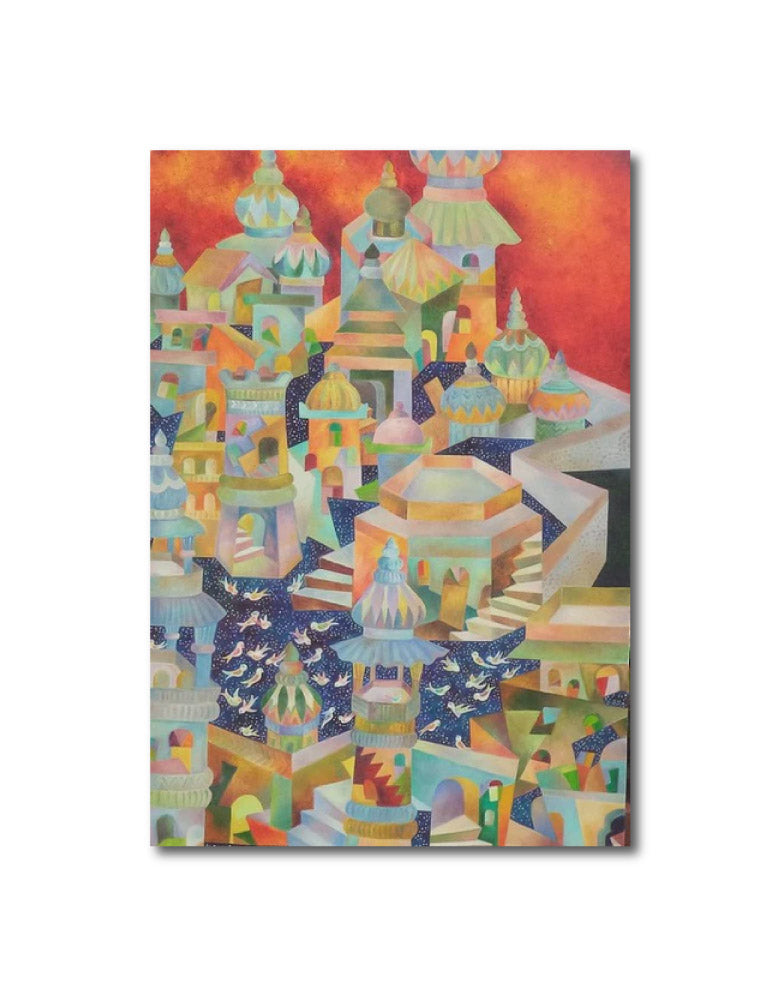 Oil 'ORIENTAL DAWN' - Oil on canvas Chaitali Chatterjee