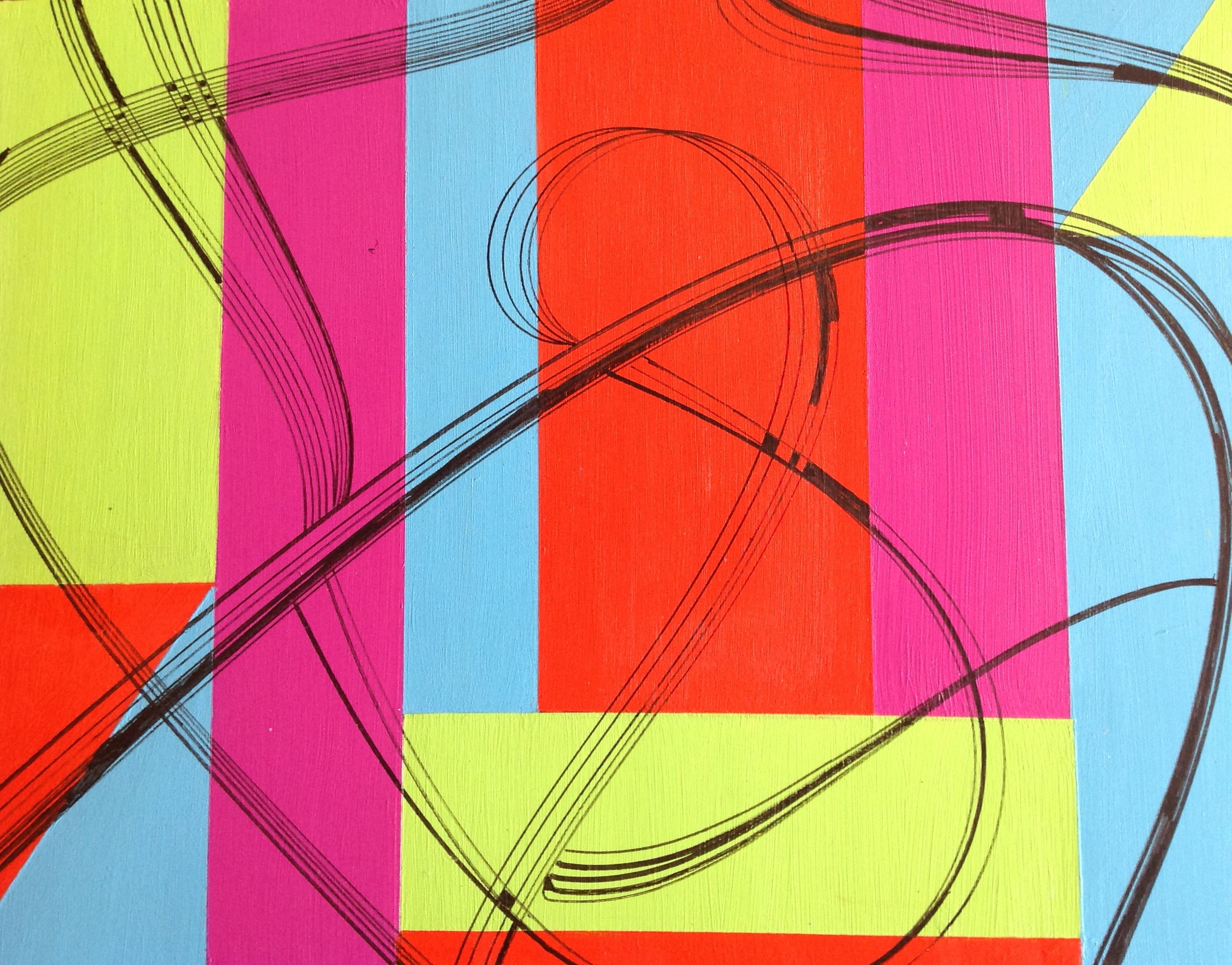 Contemporary 'PANEL 3' - Acrylic and ink Linda Gelbard