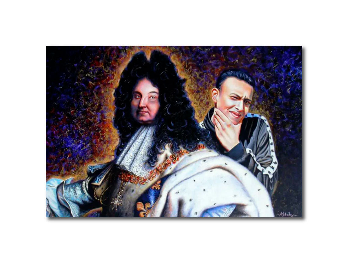 'RENCONTRE AVEC LOUIS 14' - Acrylic on Wood Aldéhy