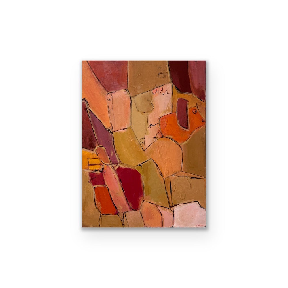 Abstract Acrylic Contemporary Painting 'SAHARA SANDS | DESIGNER' Megan Gonyo