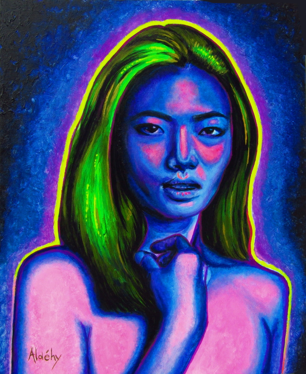 'VENUS AU COUCHANT' - Acrylic painting on komacel Aldéhy
