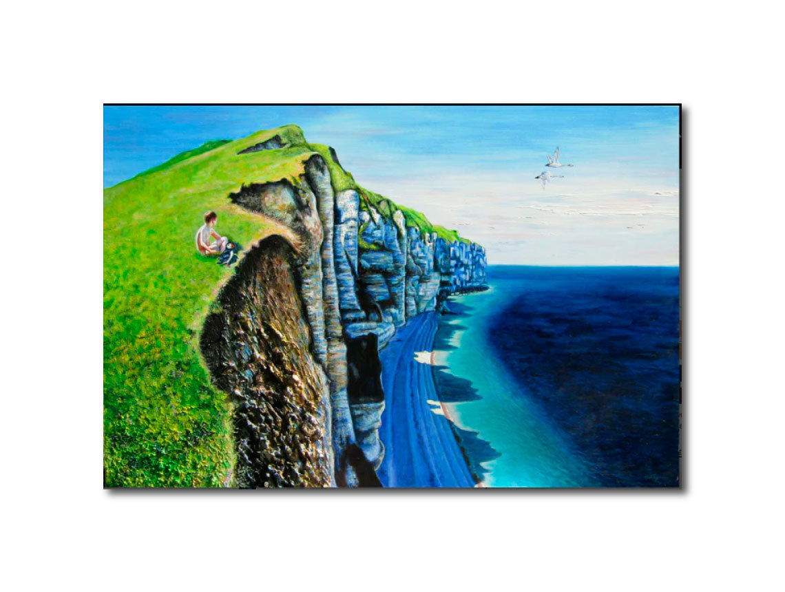Acrylic 'VERS L'AZUR' - Acrylic Painting on Wood Aldéhy
