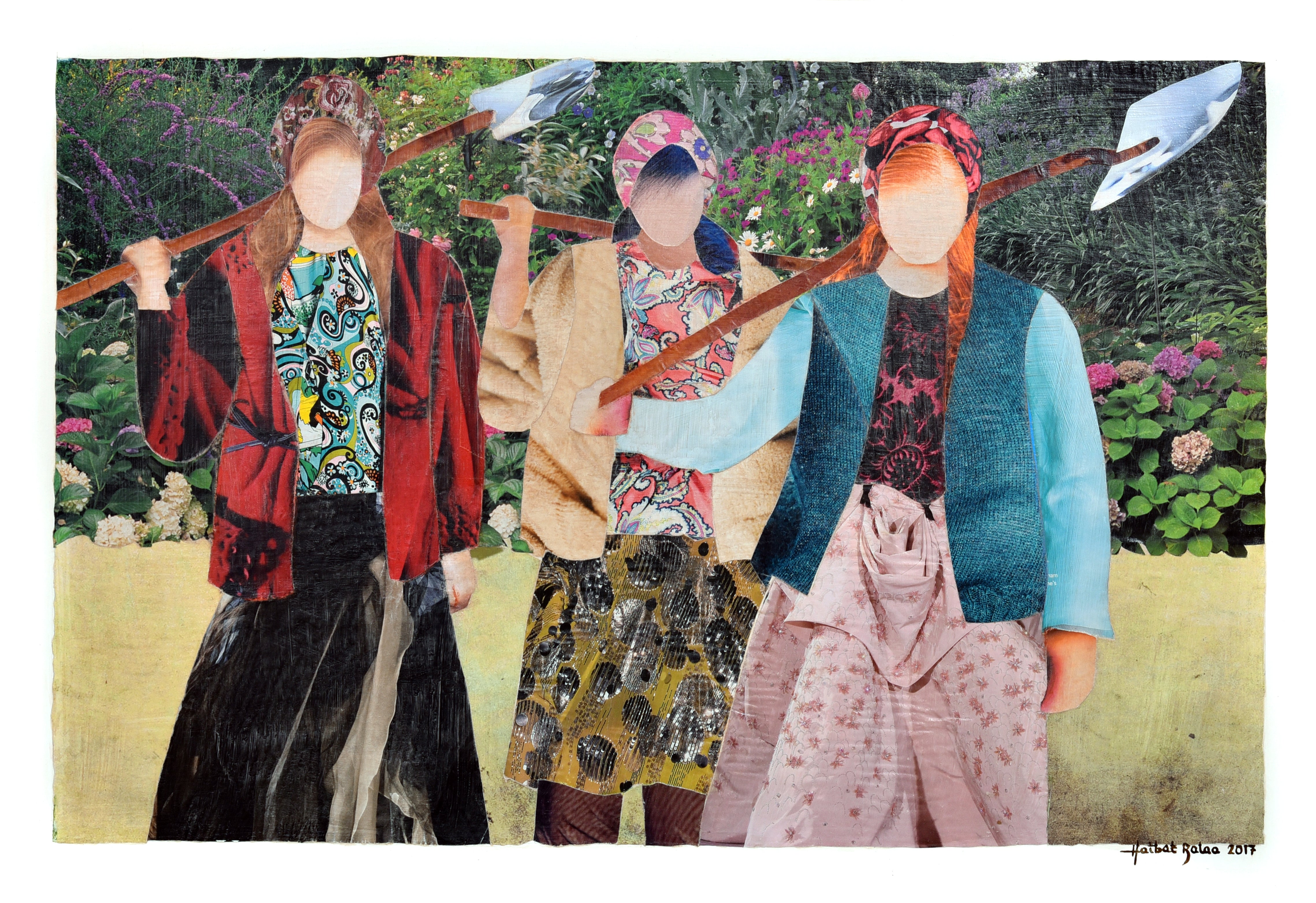 Abstract Semi Abstract 'VILLAGERS' - Collage Haibat El Balaa