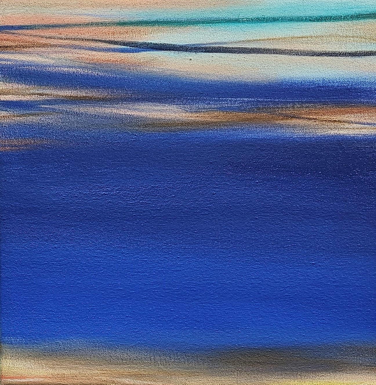 Abstract Oil 'WAVES' oil on canvas Robert Melzmuf