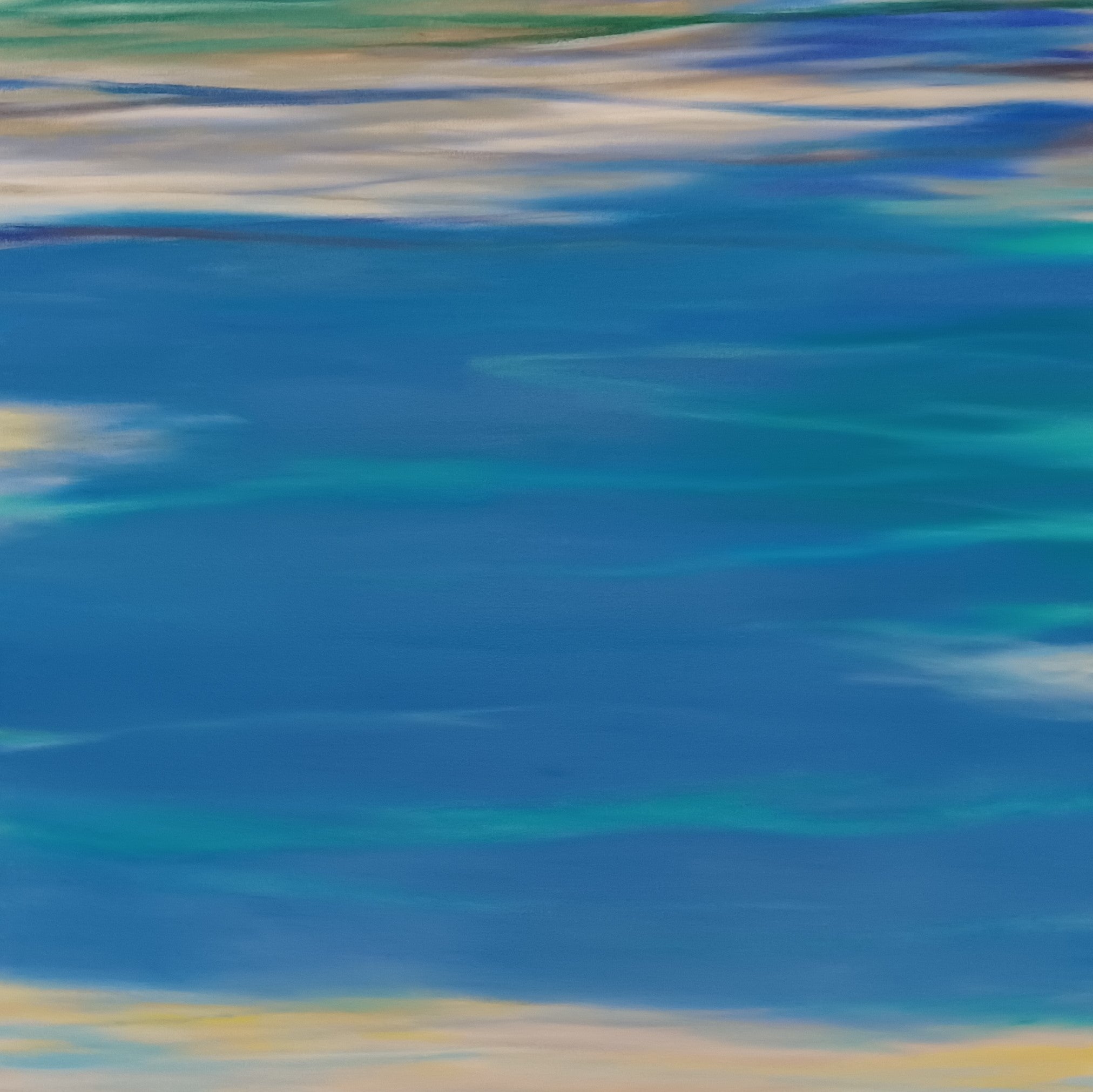 Abstract Oil 'WAVES #87' oil on canvas Robert Melzmuf