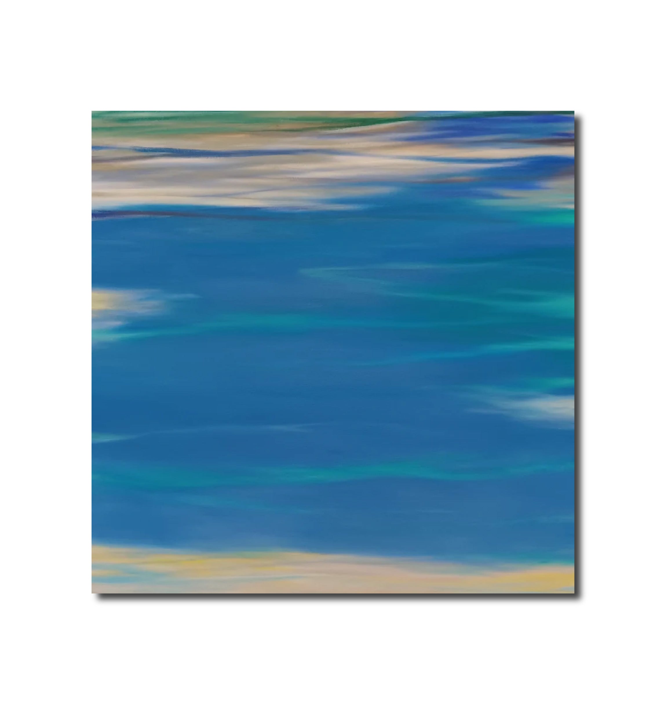 Abstract Oil 'WAVES #87' oil on canvas Robert Melzmuf