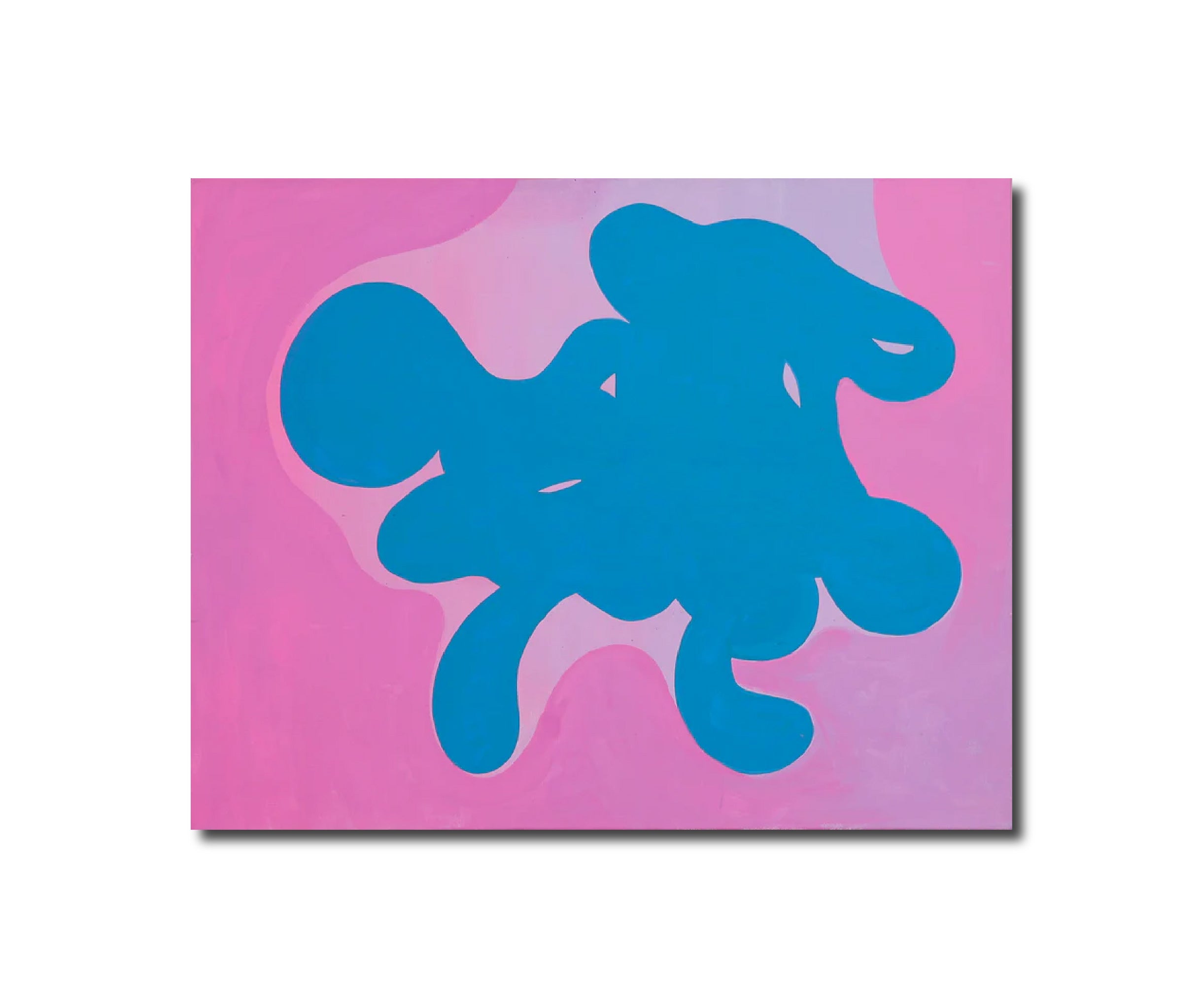 Abstract Gouache 'SHIFTY SQUID' - Acrylic and Gouache on Canvas Gocha Tsinadze