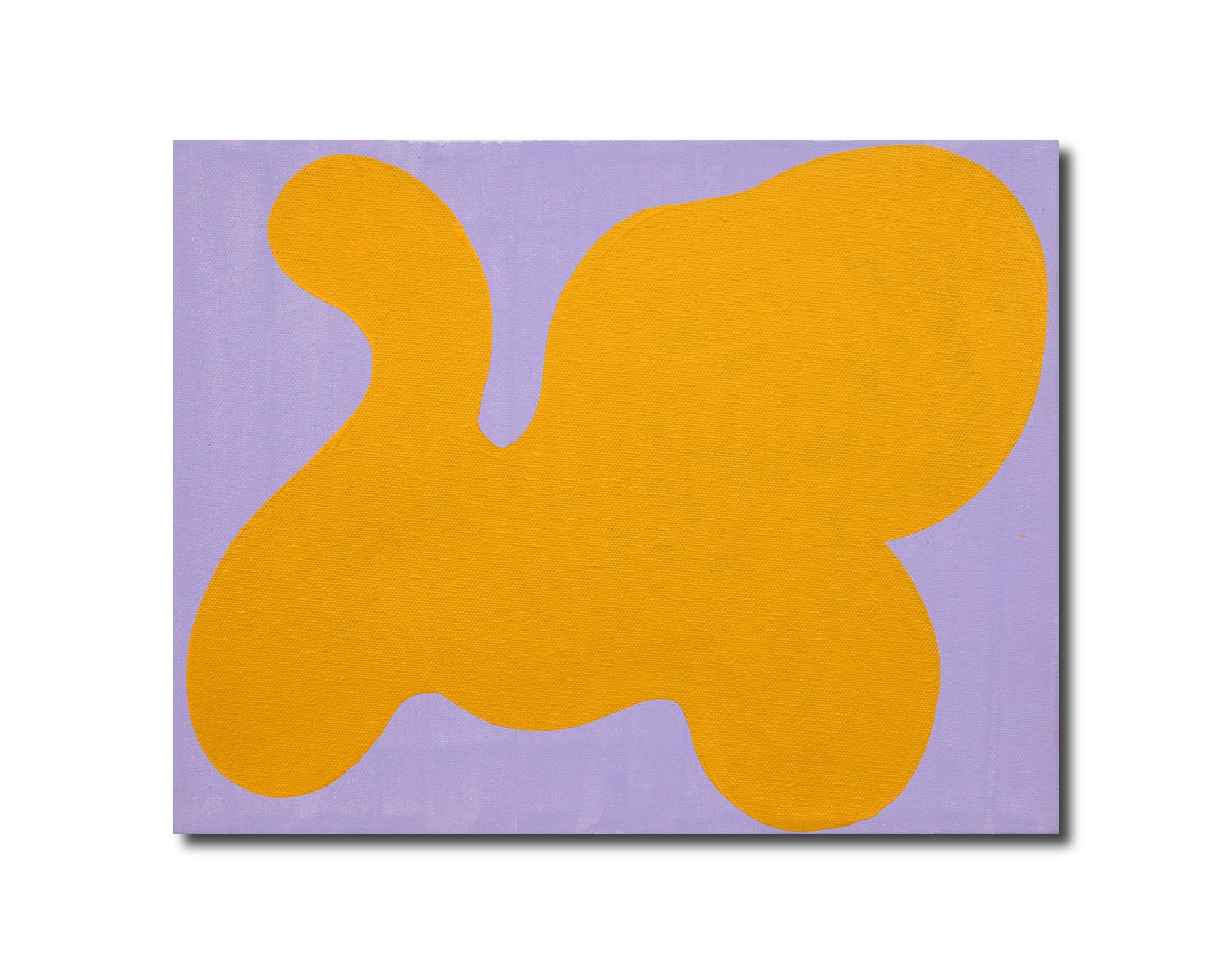 Abstract 'ORANGE AMOEBA 2' - Acrylic and Gouache on Canvas Gocha Tsinadze