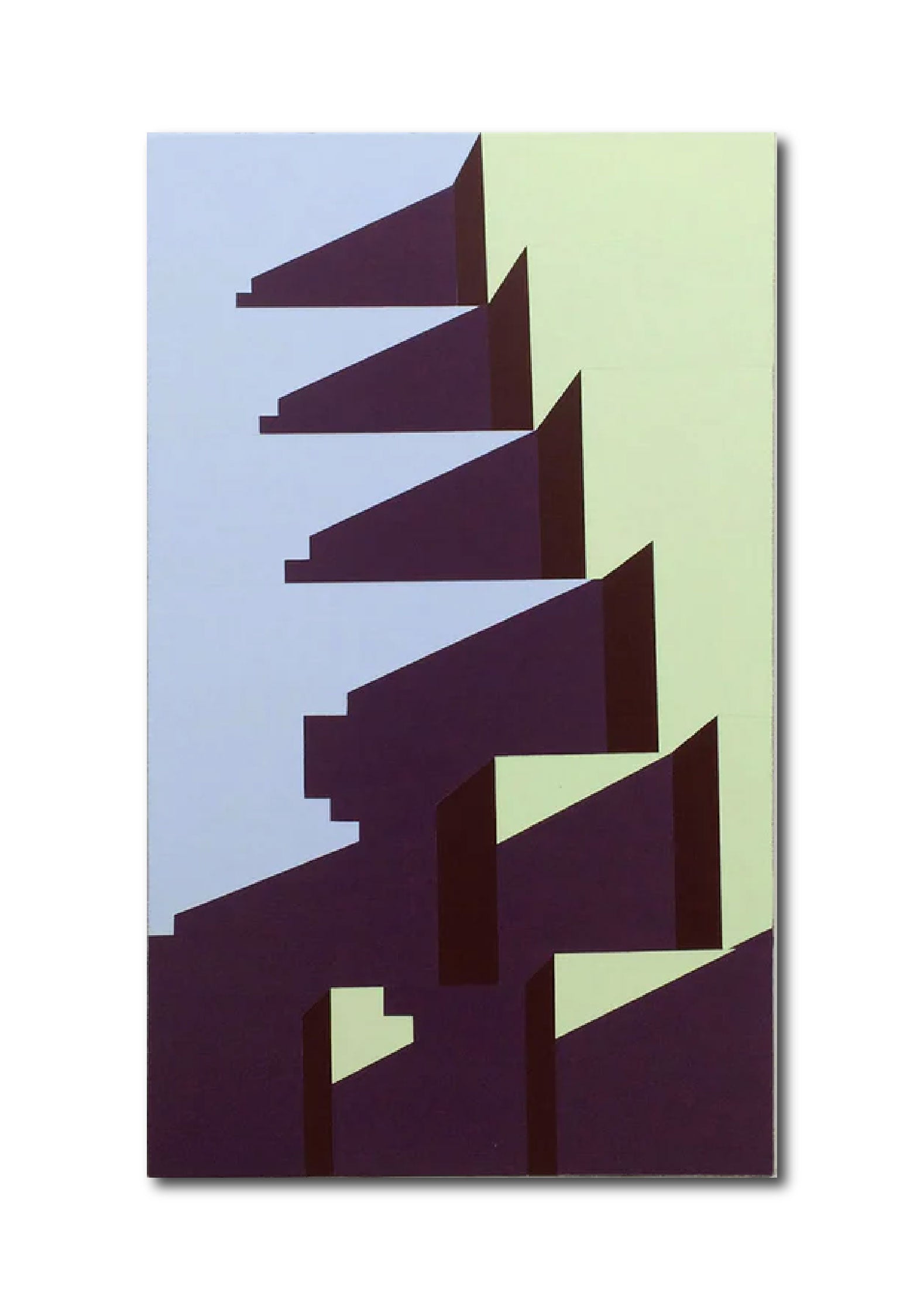 Abstract Acrylic Painting 'ZIGGURAT II' - Acrylic on Linen Katherine Lubar