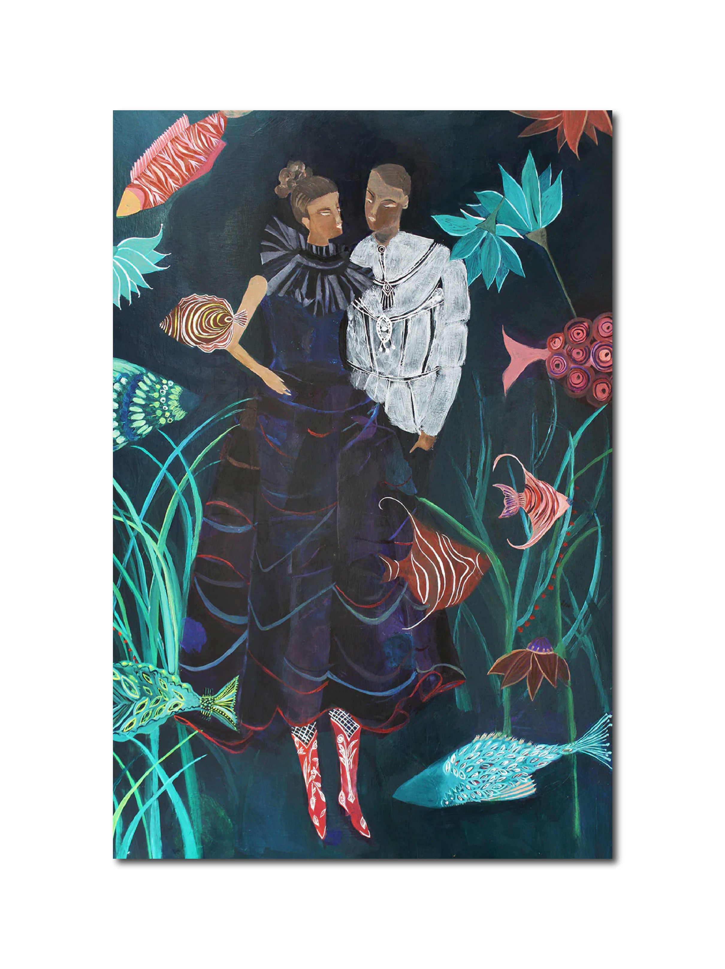Acrylic 'CORIANDER, SEA SALT AND GRAVITY' - Acrylic on Board Marcia Biasiello