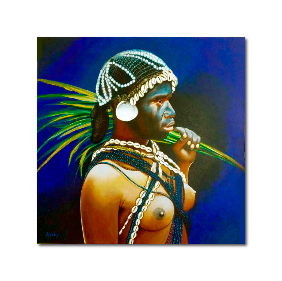 Acrylic 'YOUNG GIRL KANACK' - Acrylic on Canvas Aldéhy