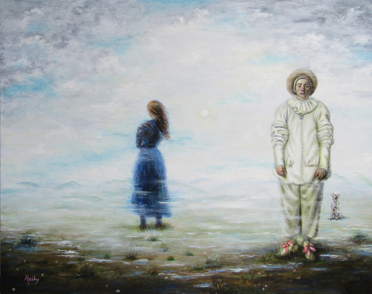 Acrylic 'ENVIE D'AILLEUR' - Acrylic Painting on Komacel Aldéhy