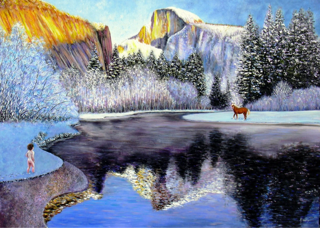 'LA RENCONTRE' - Acrylic on Wood Aldéhy