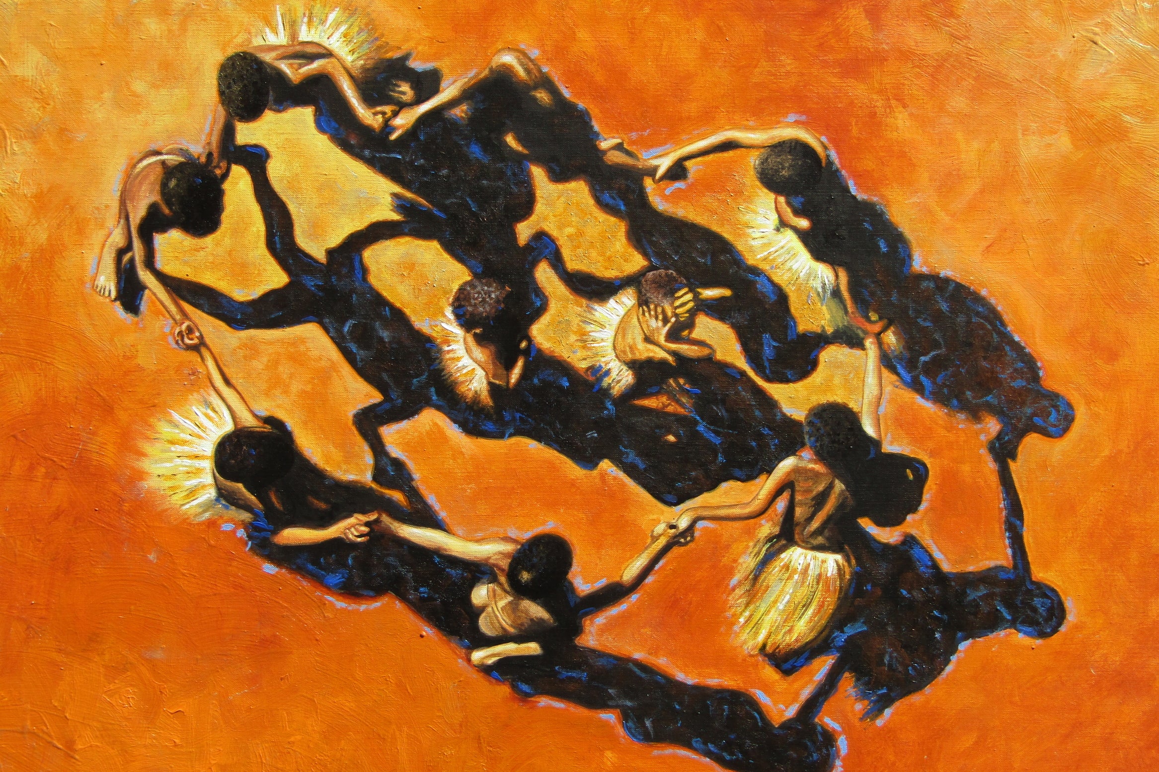 'FÊTE AU VANUATU' - Acrylic on Canvas Aldéhy