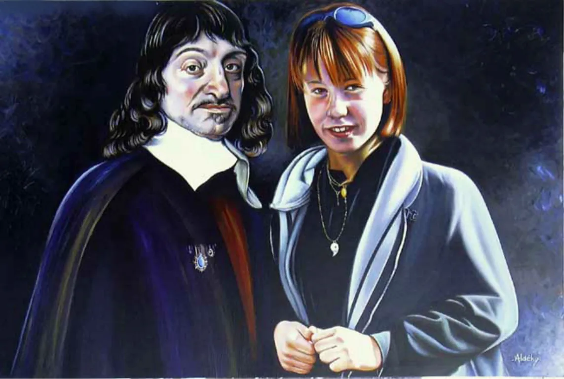 'CONVERSATION AVEC R. DESCARTES' - Acrylic on Wood Aldéhy