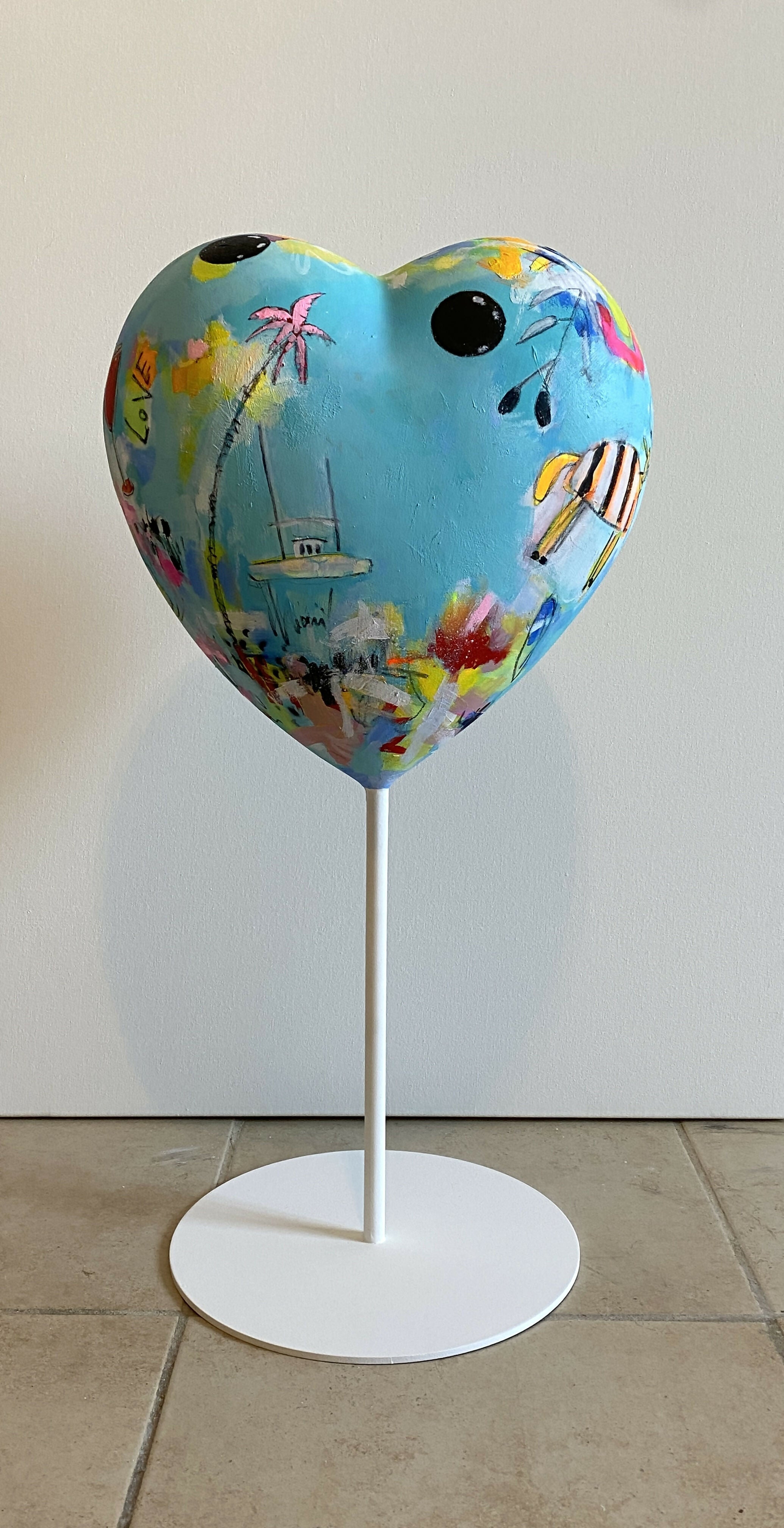 Abstract Landscape Mixed Media Pop Art Sculpture Visionary Life Loves You No.16 Bea Schubert