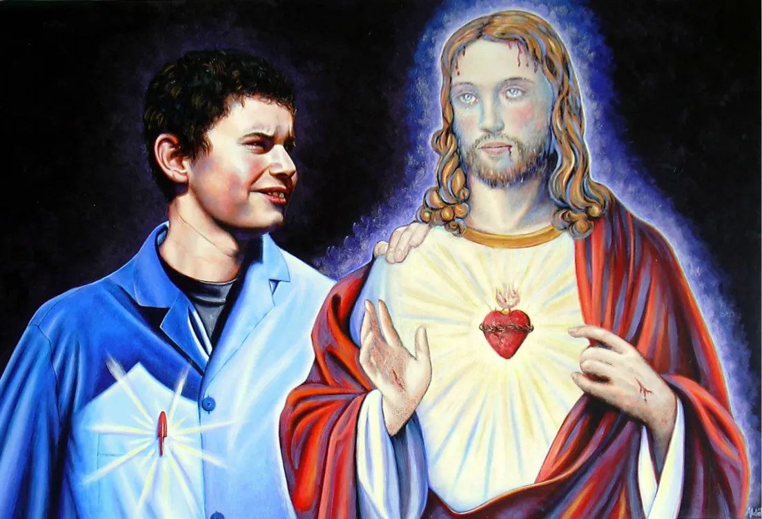 'CONVERSATION AVEC JÉSUS' - Acrylic on Wood Aldéhy