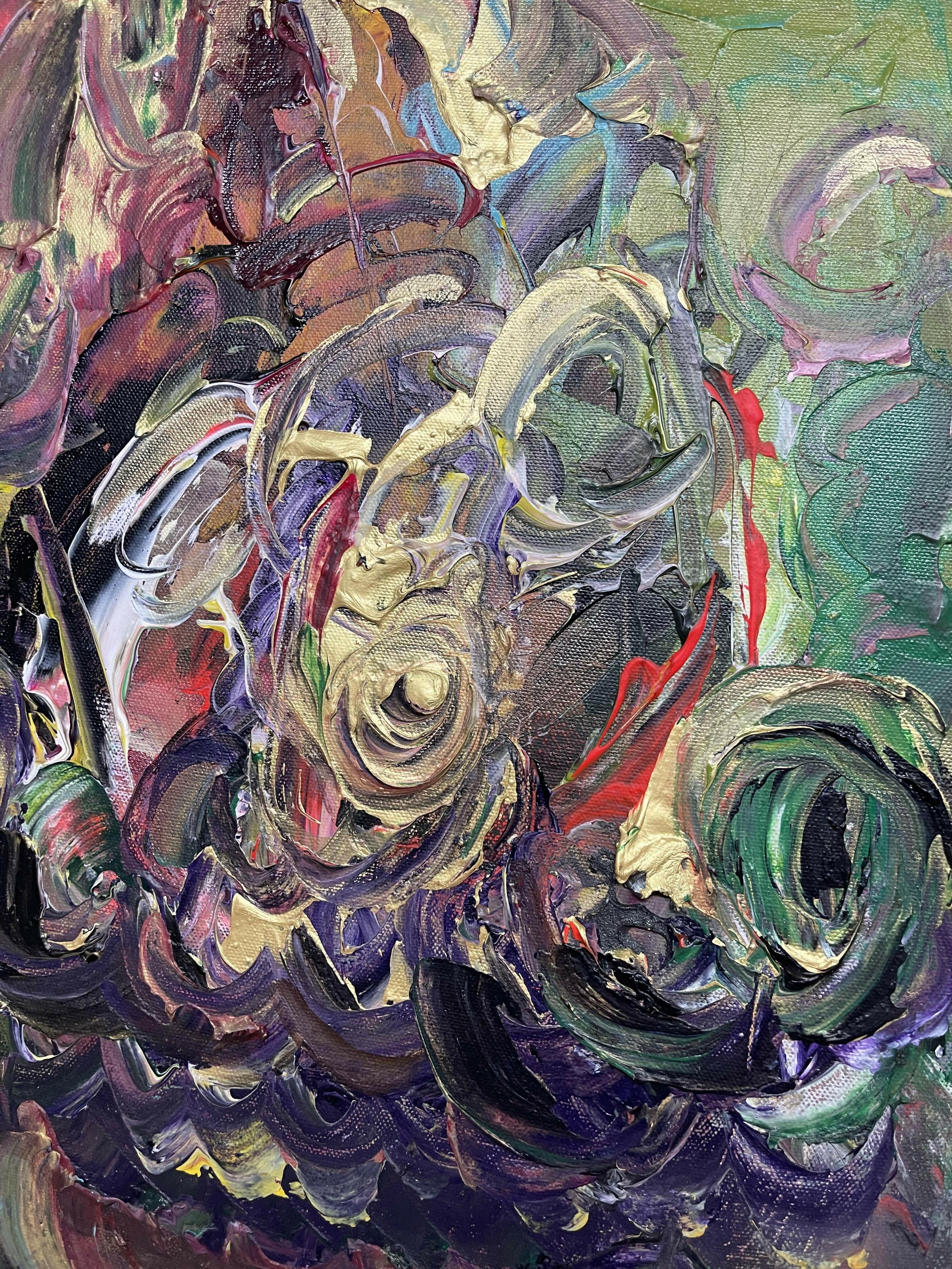 Abstract Acrylic Art Contemporary Expressionist Painting Visionary Continuum Series IX TEJINDER KANDA