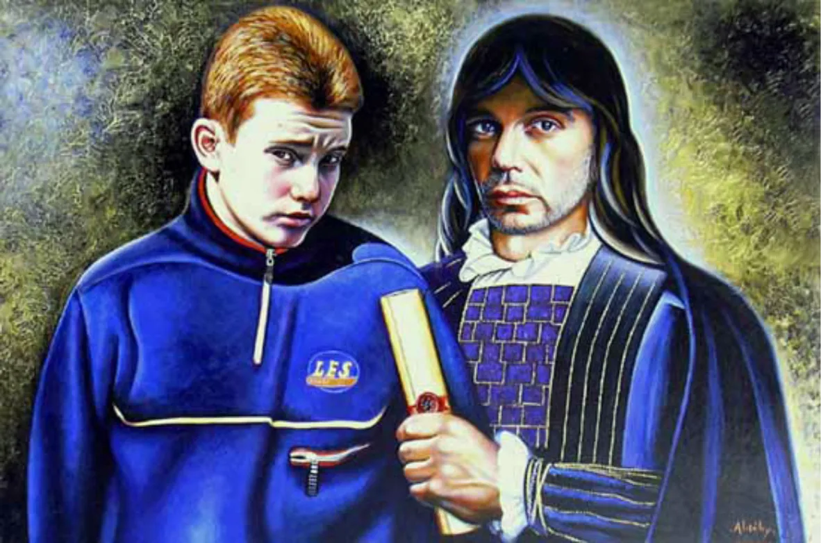 'CONVERSATION AVEC L. DE VINCI' - Acrylic on Wood Aldéhy