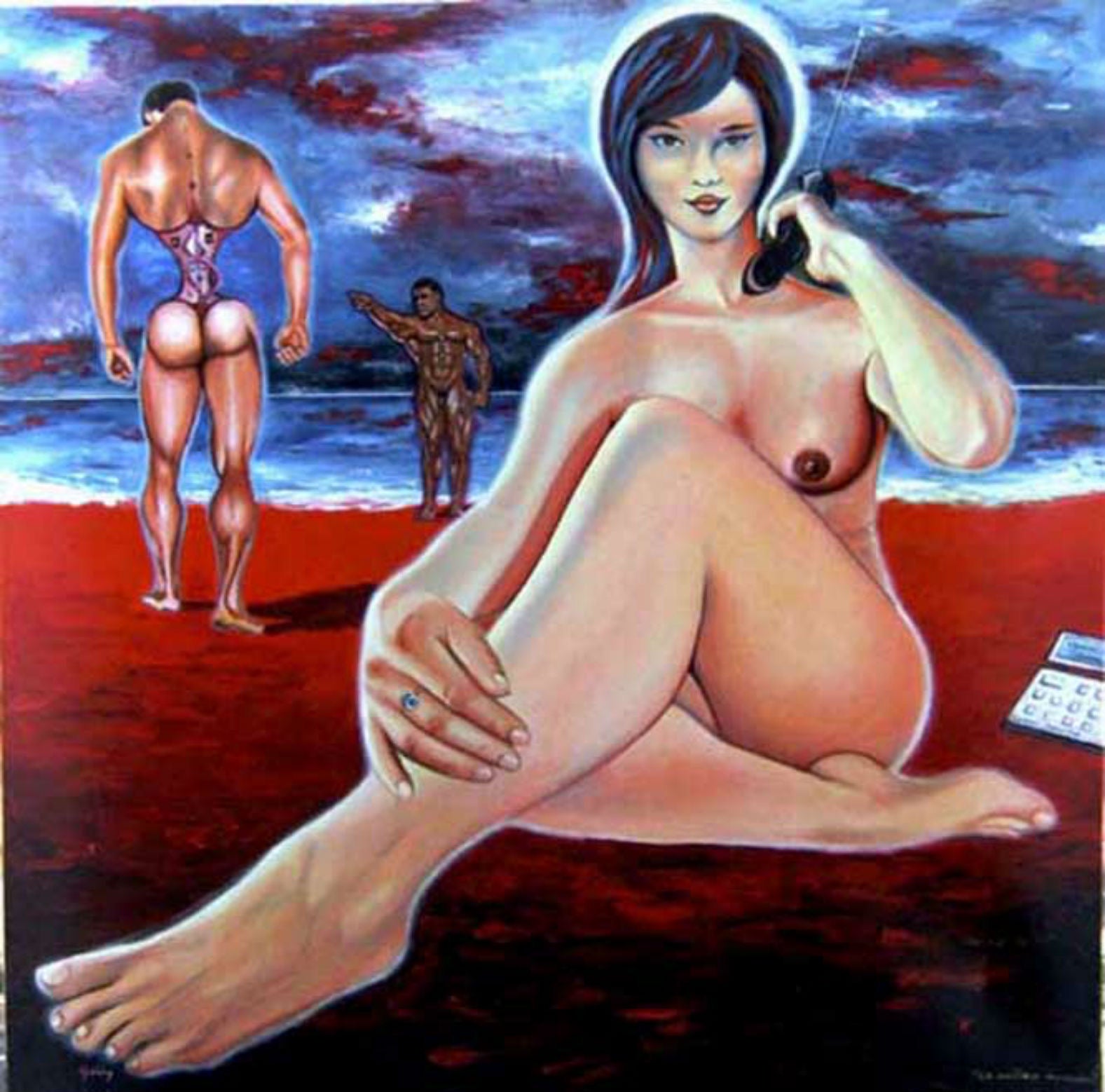 Acrylic 'LE JUGEMENT' - Acrylic painting on canvas Aldéhy